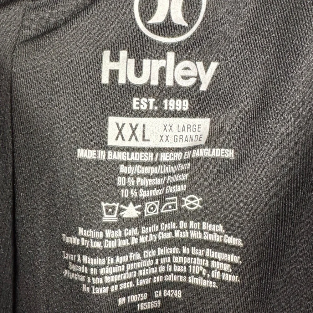 NEW Hurley Swim Shorts Mens 2XL Teal Blue Heather Lined Swimtrunks Board Shorts